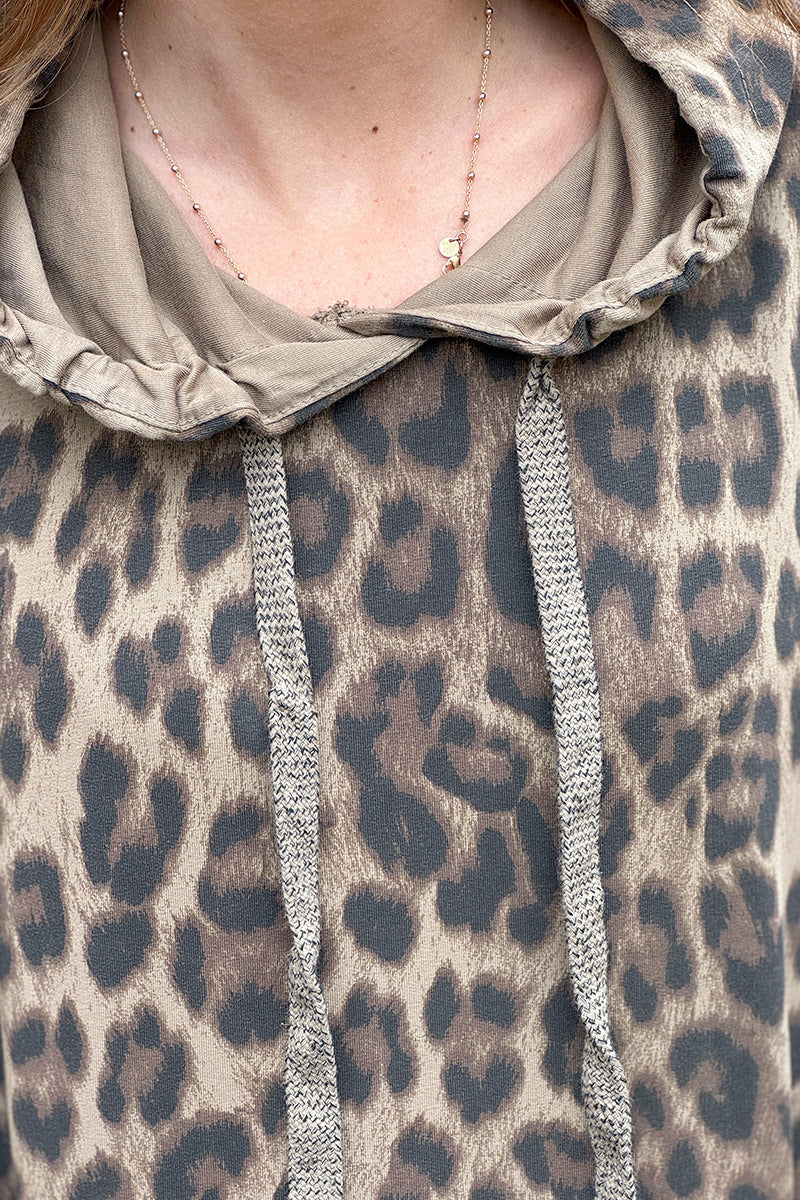 Leopard Print Hoodie