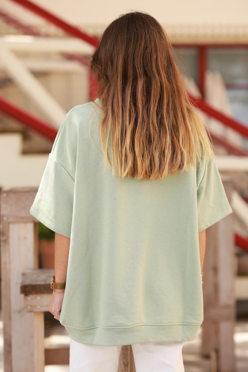 Light Olive “CIAO” Italian Knit Top