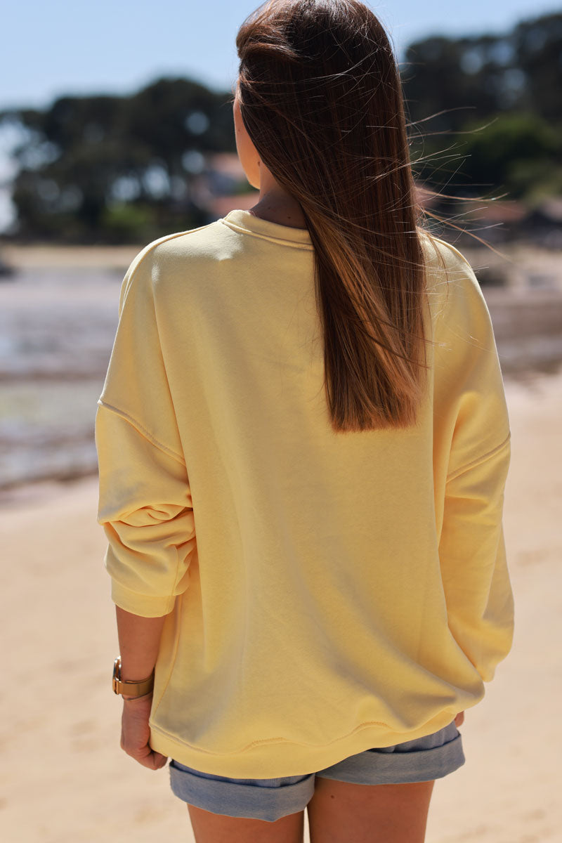 Butter Yellow Mediterranean View Sweater
