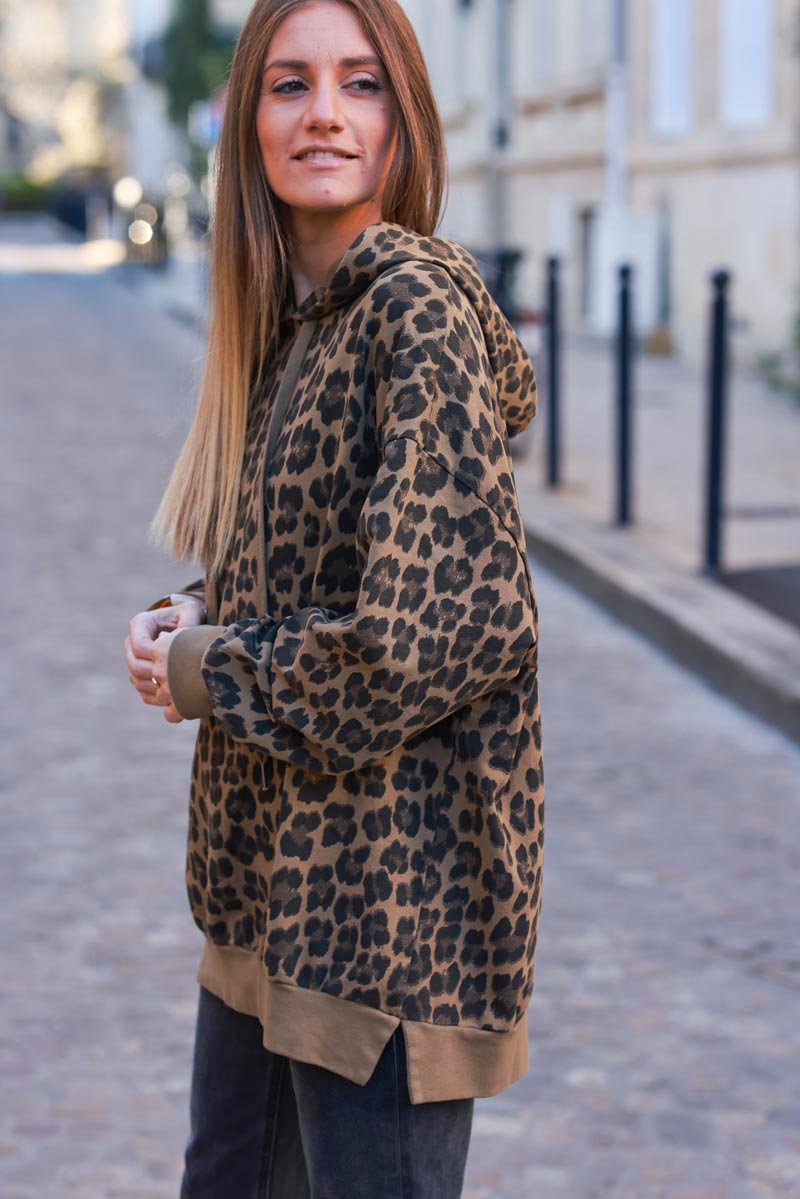 Leopard Print Lightweight Hoodie