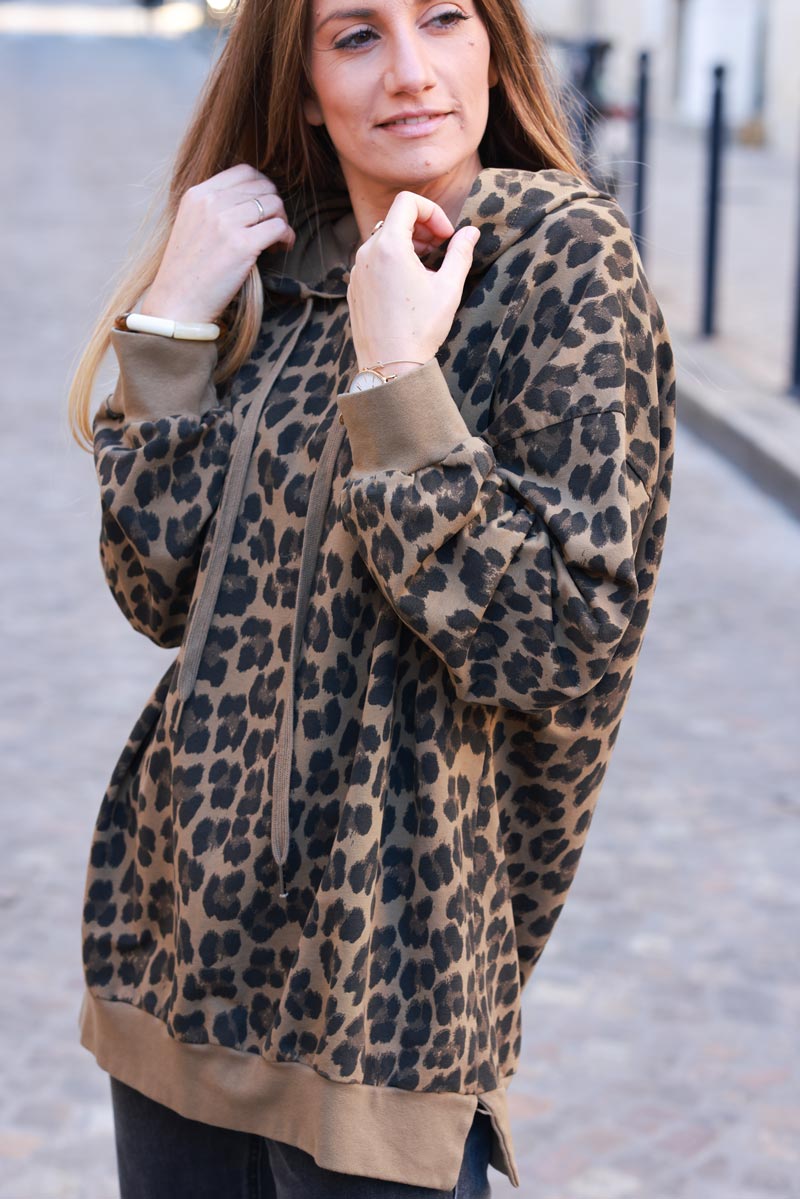 Leopard Print Lightweight Hoodie