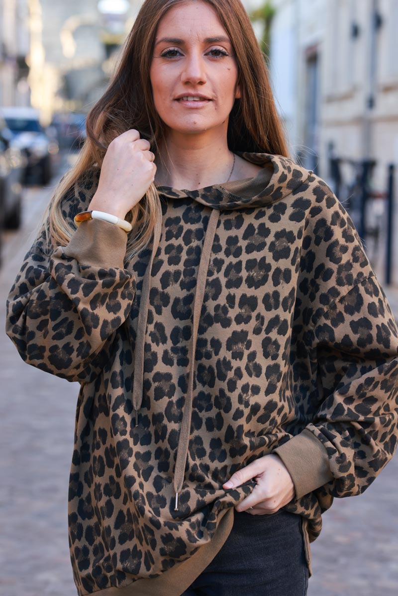 Leopard Print Lightweight Hoodie