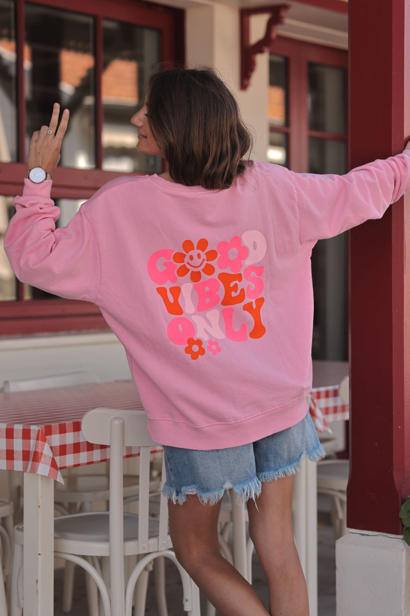Pink “Good Vibes Only” Jumper