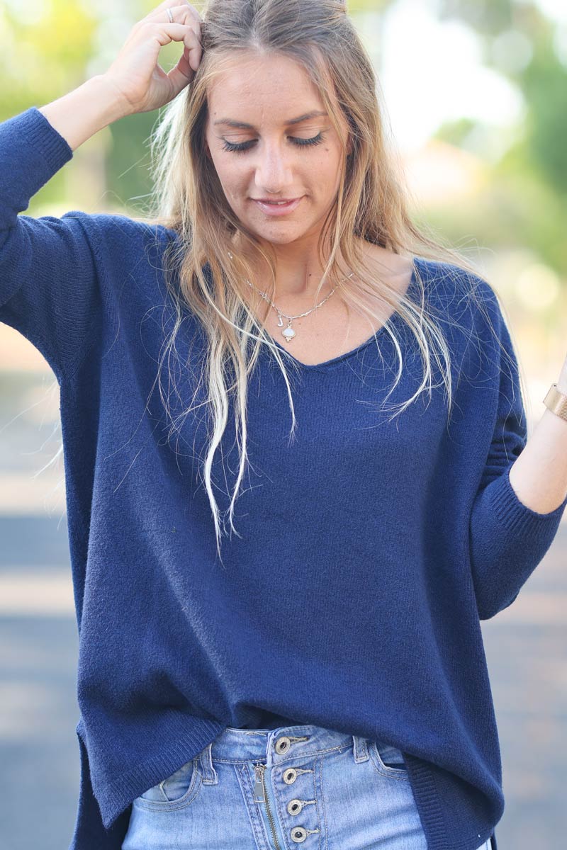 Pull best sale bleu marine