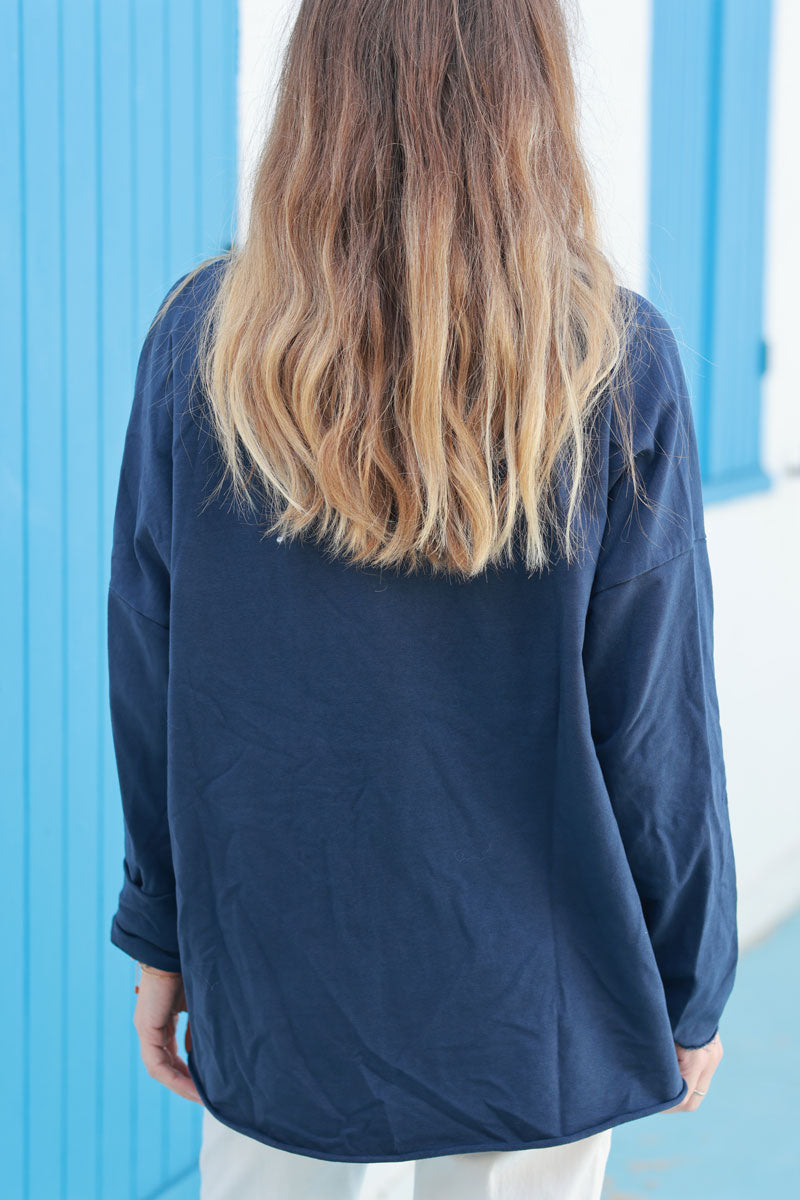 Navy blue Desert Nights Long-Sleeve Tee