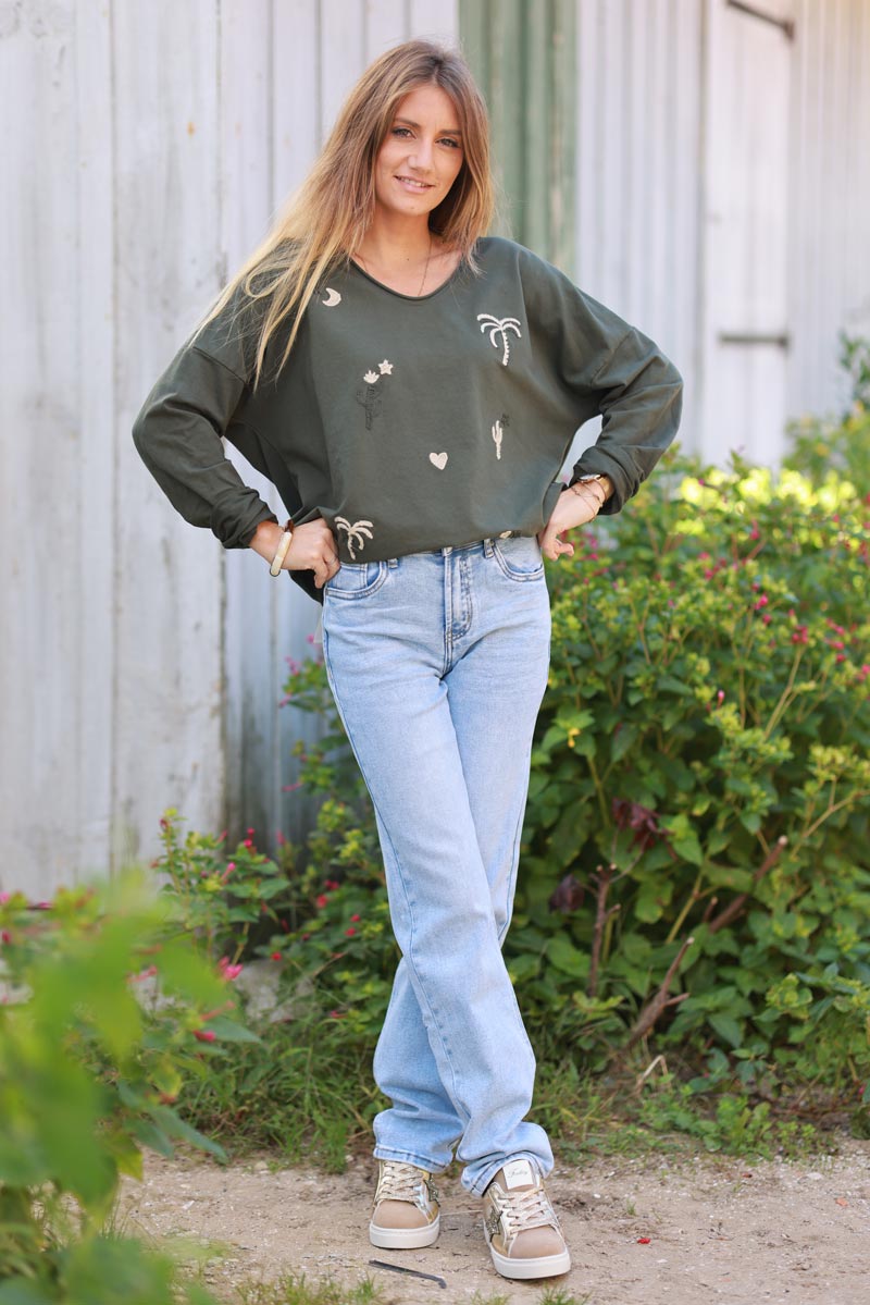 Khaki Desert Nights Long-Sleeve Tee