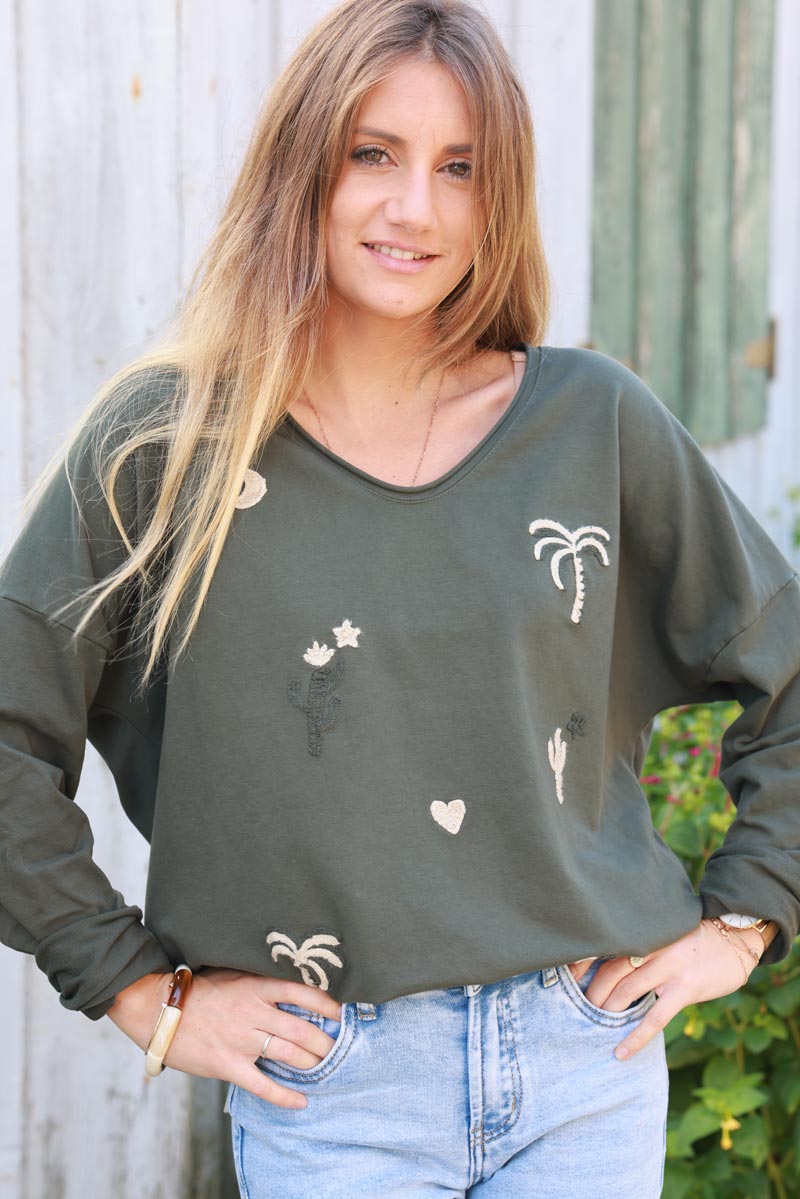 Khaki Desert Nights Long-Sleeve Tee