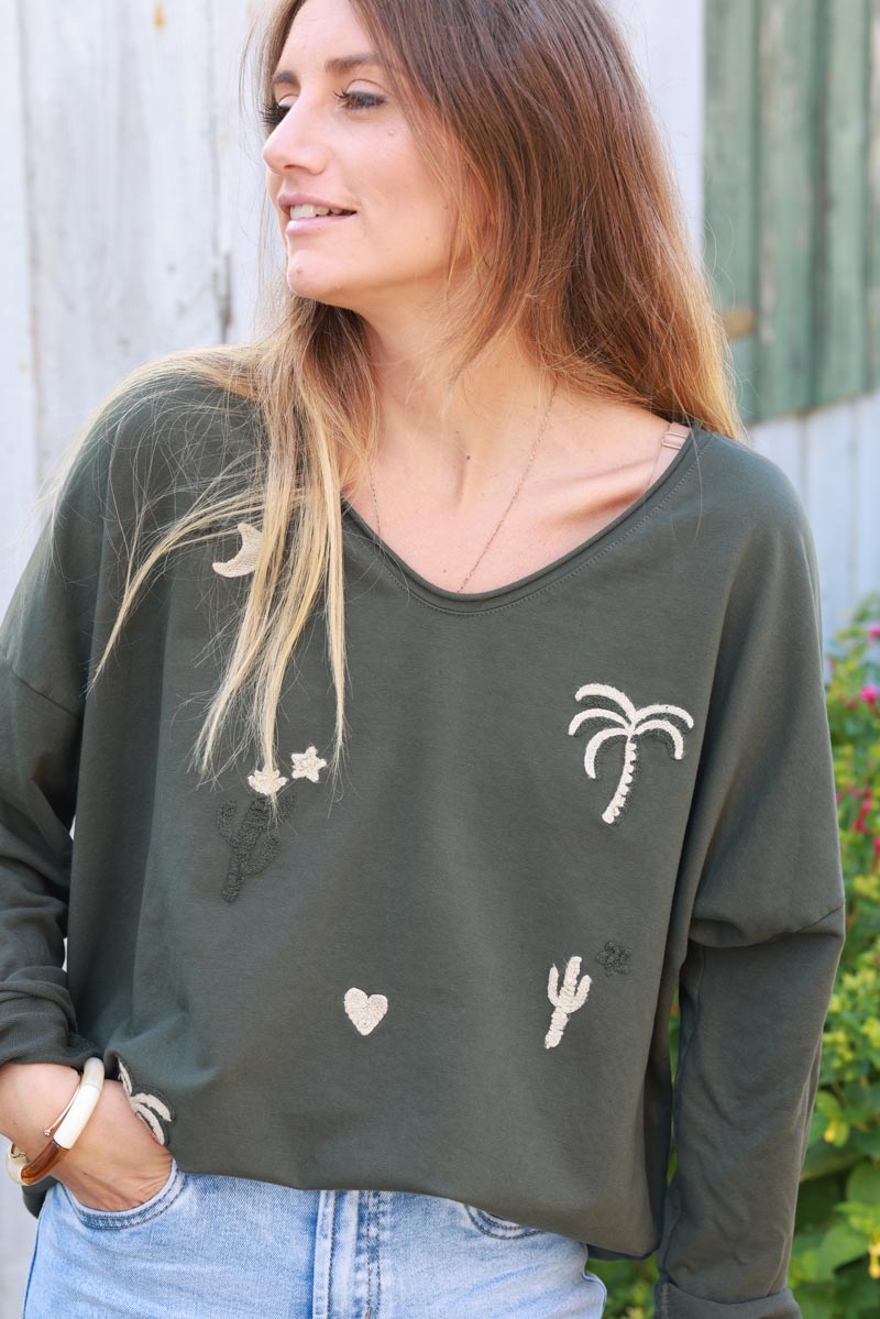 Khaki Desert Nights Long-Sleeve Tee