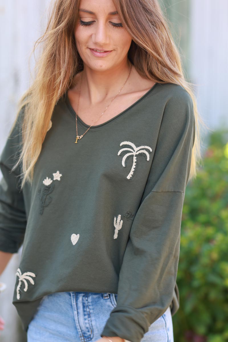 Khaki Desert Nights Long-Sleeve Tee