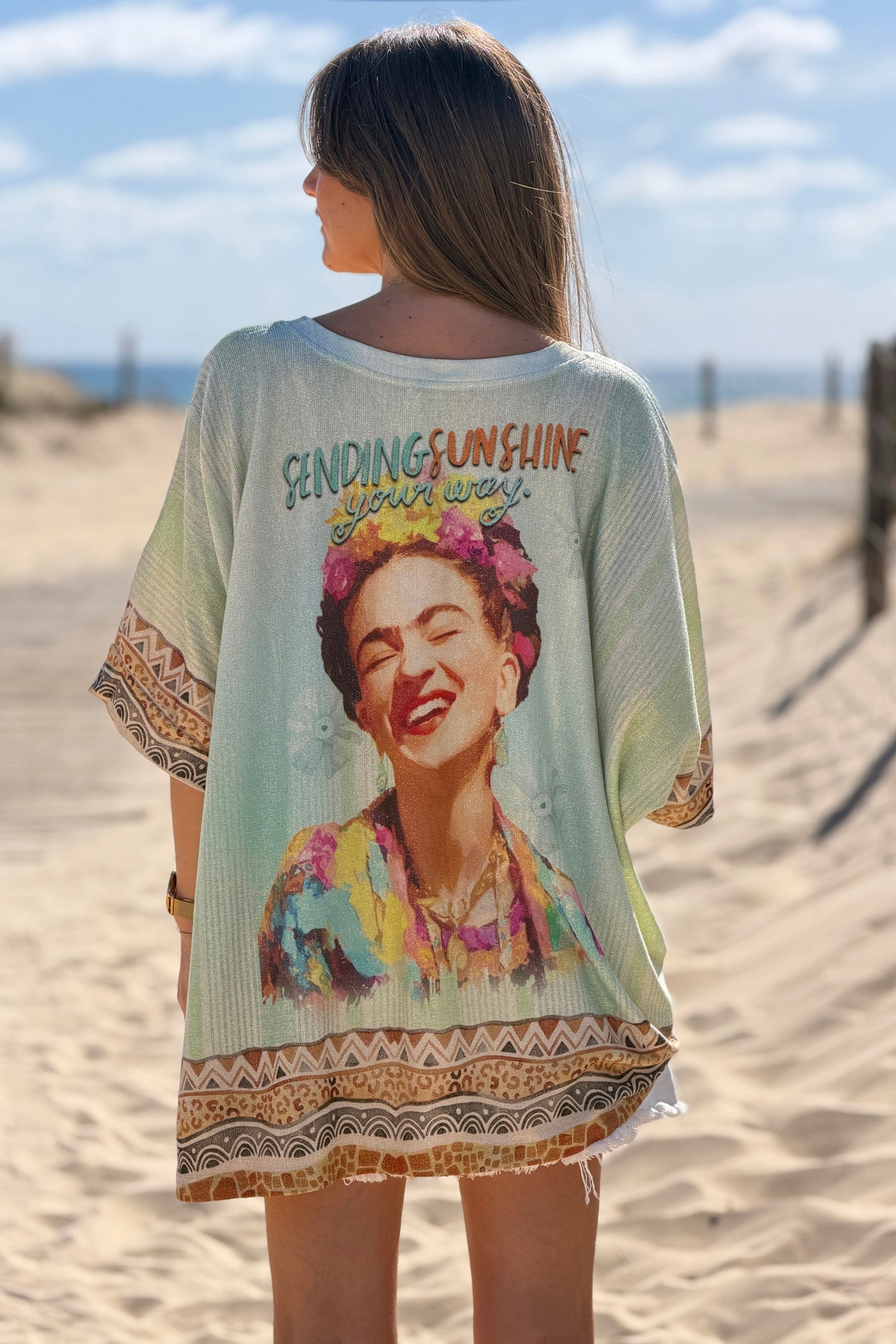 Sage Sunshine Frida Glitter Knit Tunic
