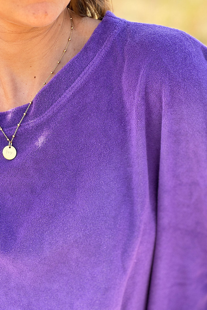 Purple Terry Cloth Tee