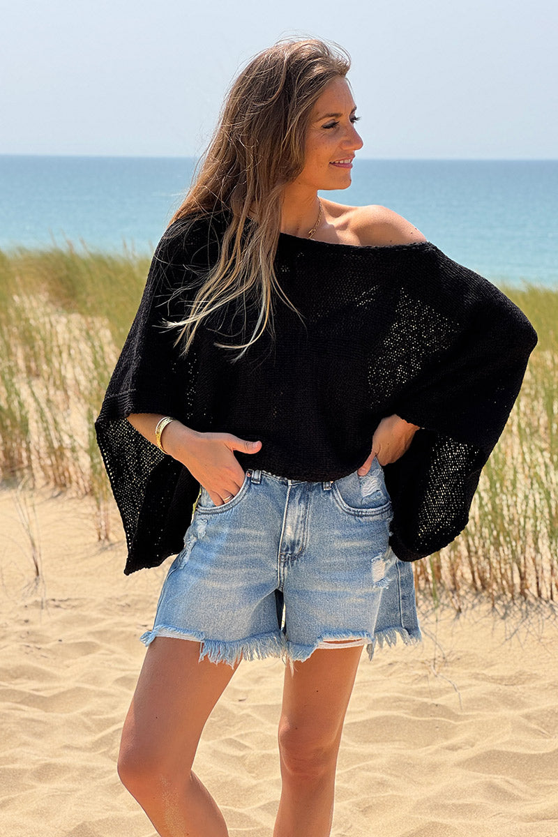Black Dolman Knit Top