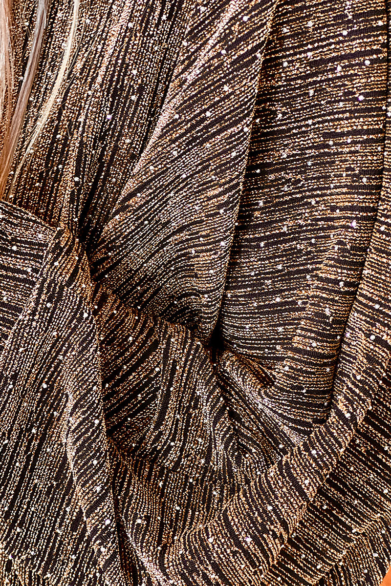 Gold Sparkle Knit Blouse