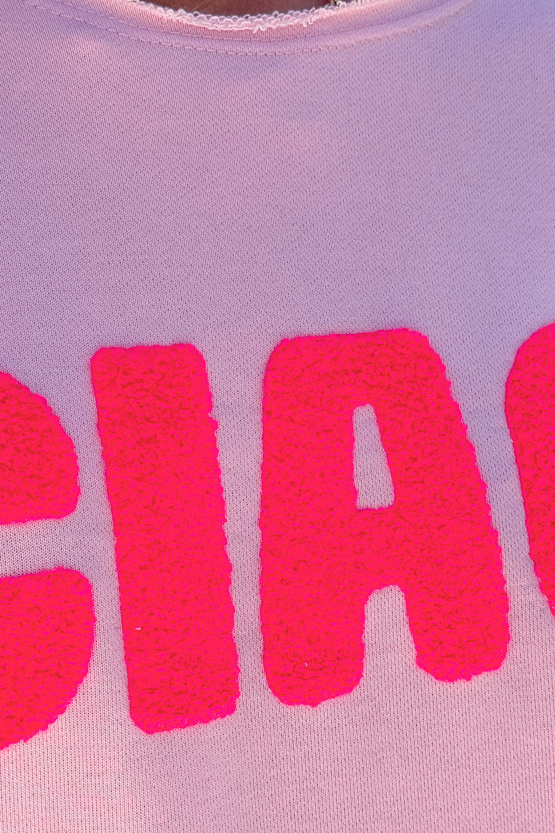 Pink “CIAO” Lightweight Slouchy Dolman Tshirt