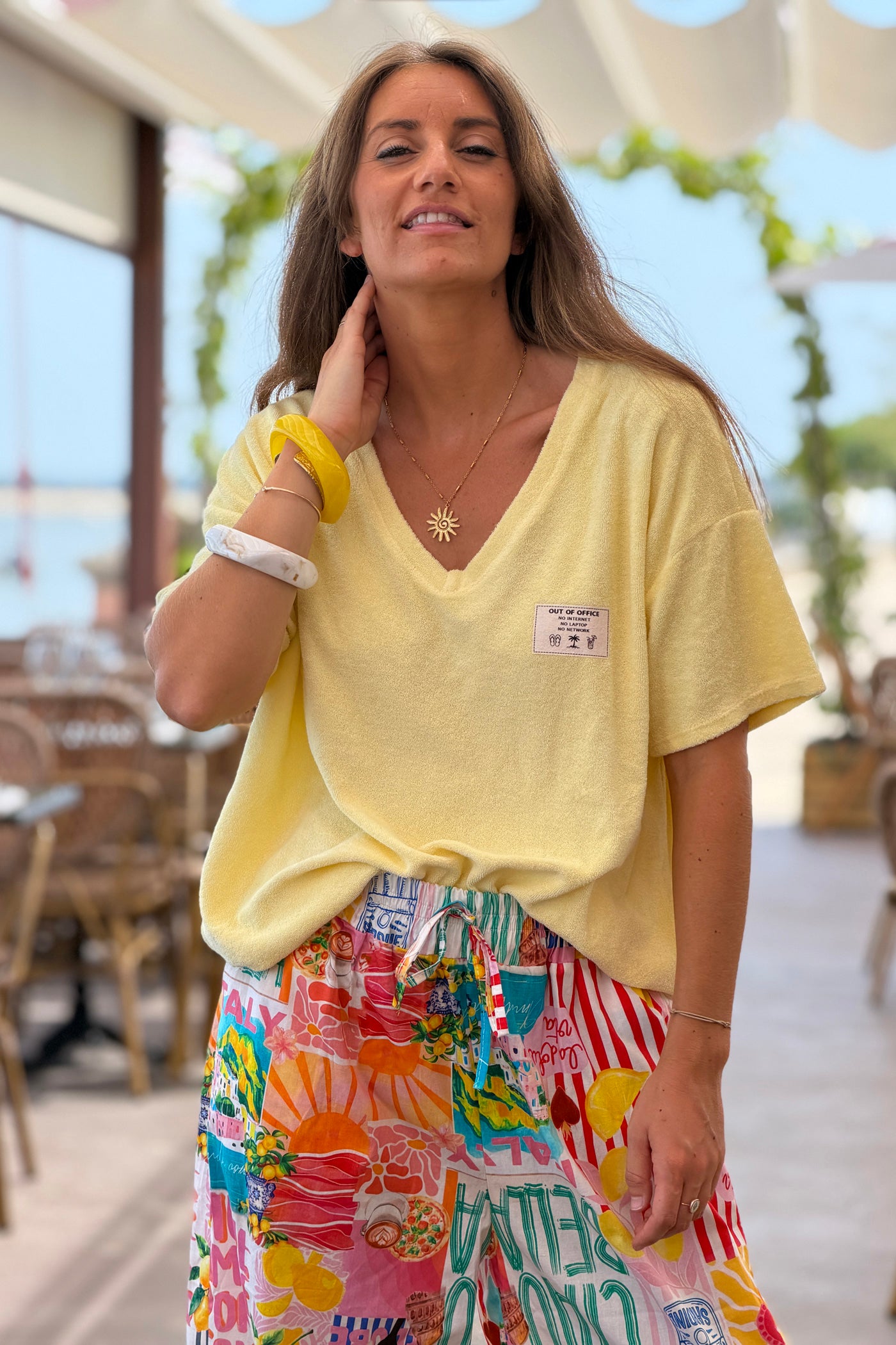 Butter “Out of Office” Terry Swim Cover
