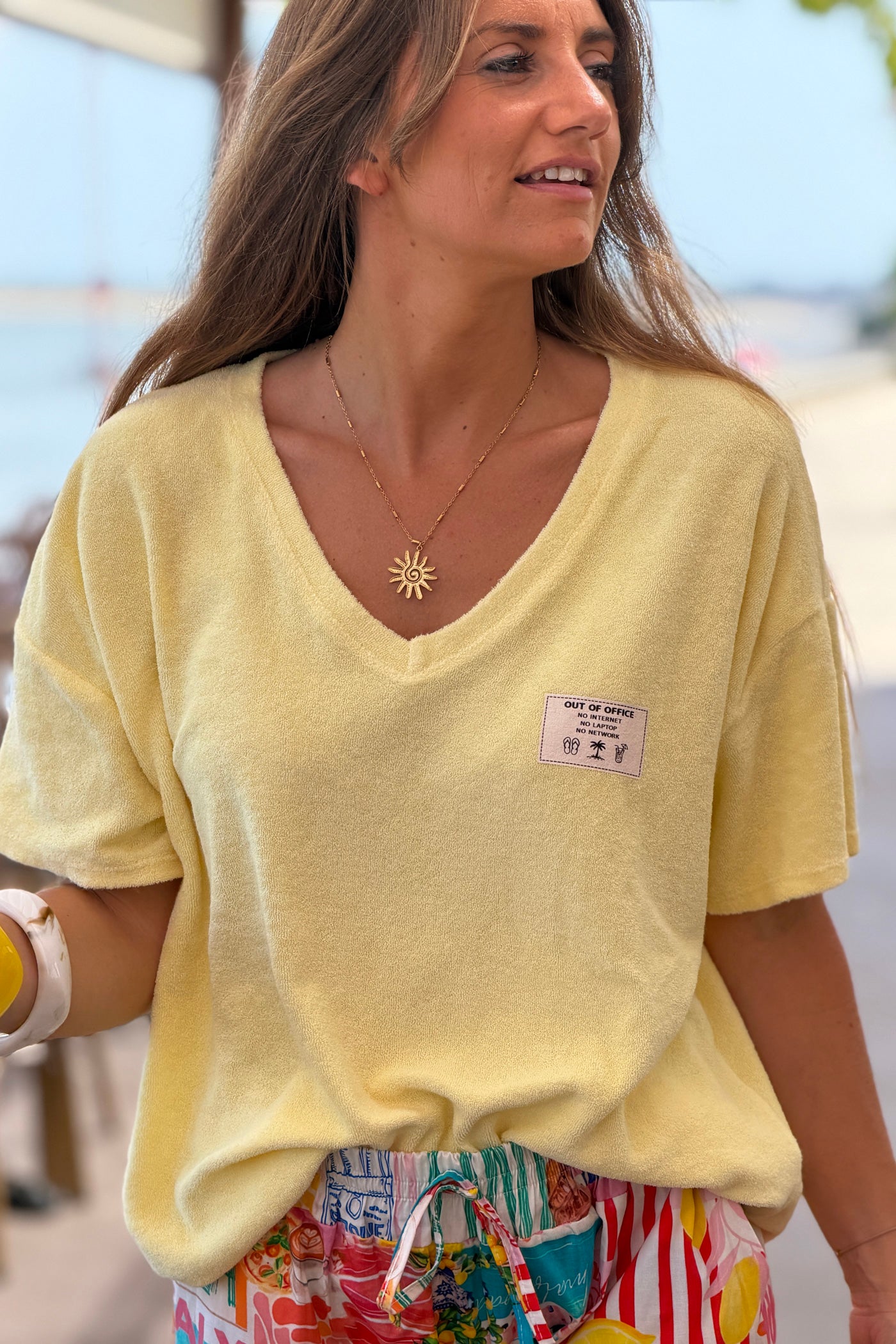 Butter “Out of Office” Terry Swim Cover
