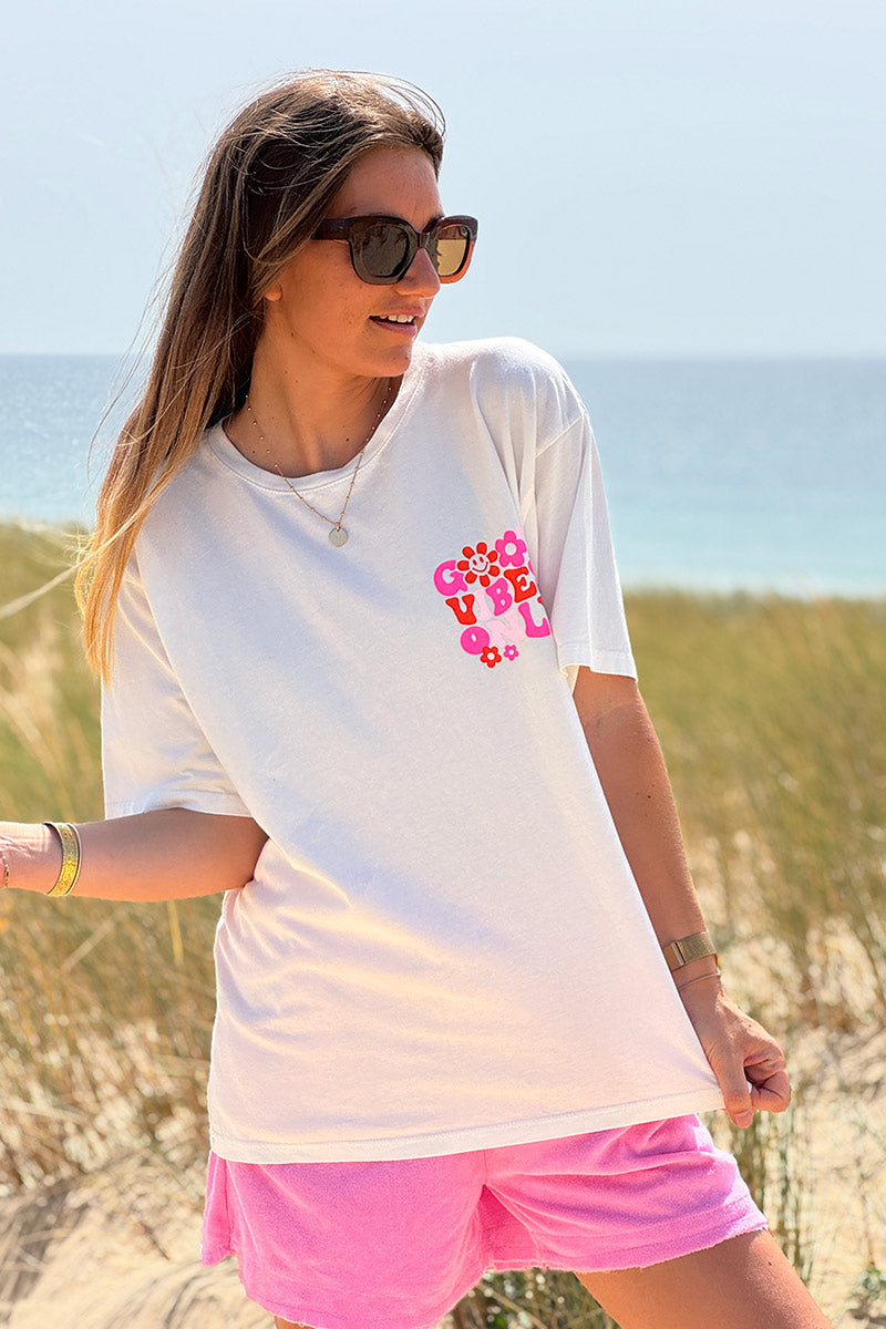 White “Good Vibes Only” Tee