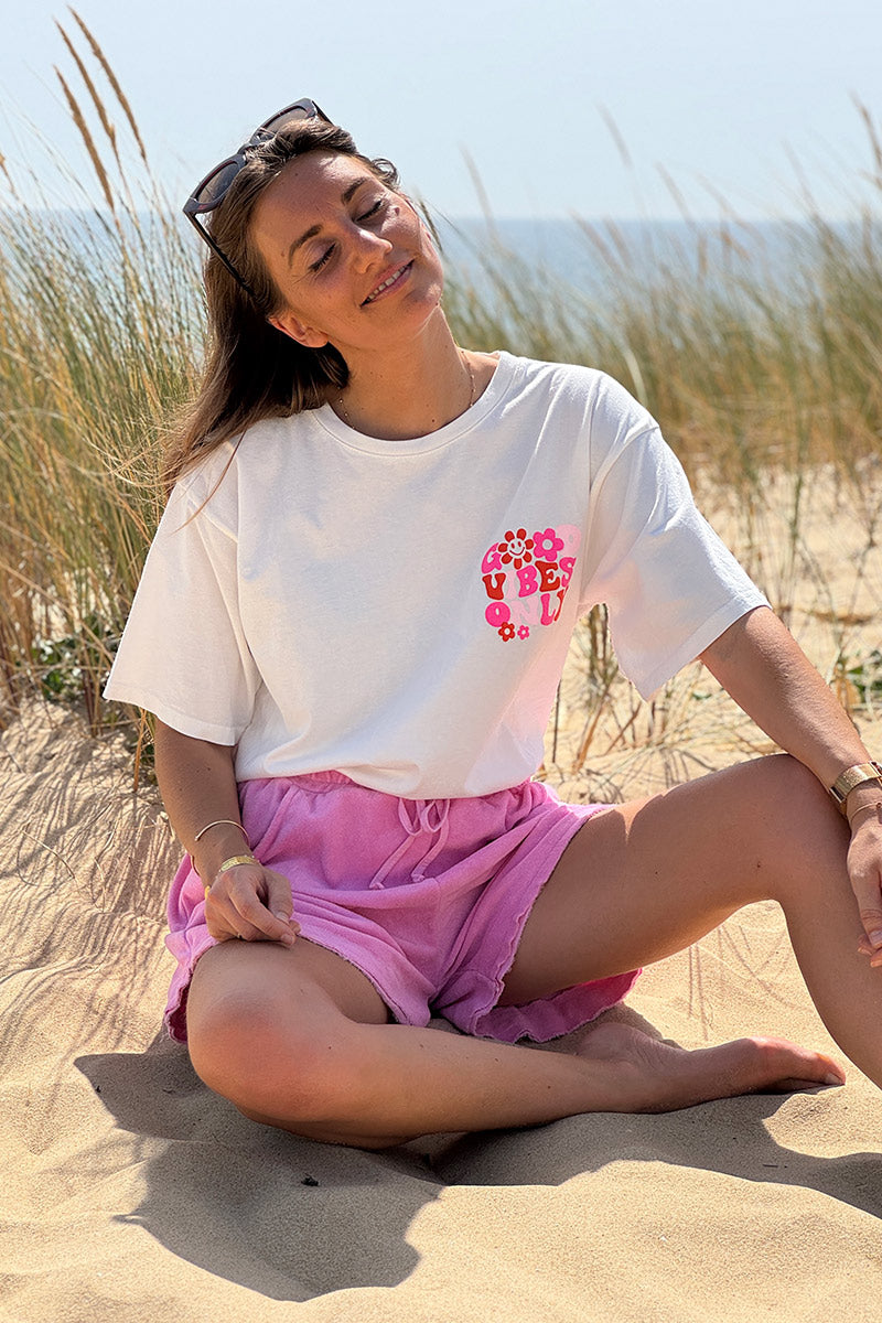 White “Good Vibes Only” Tee