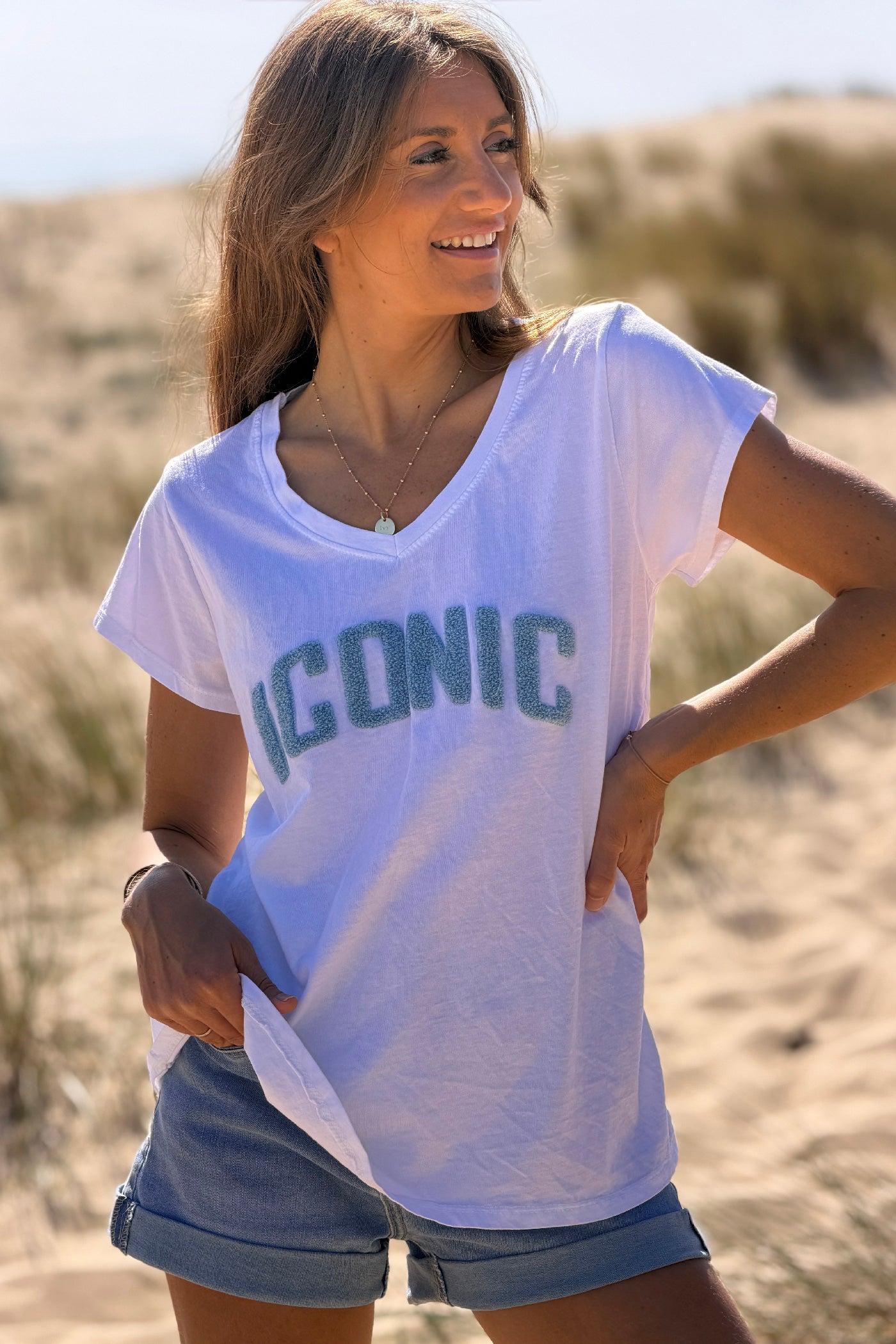 Blue ICONIC Varsity Tee