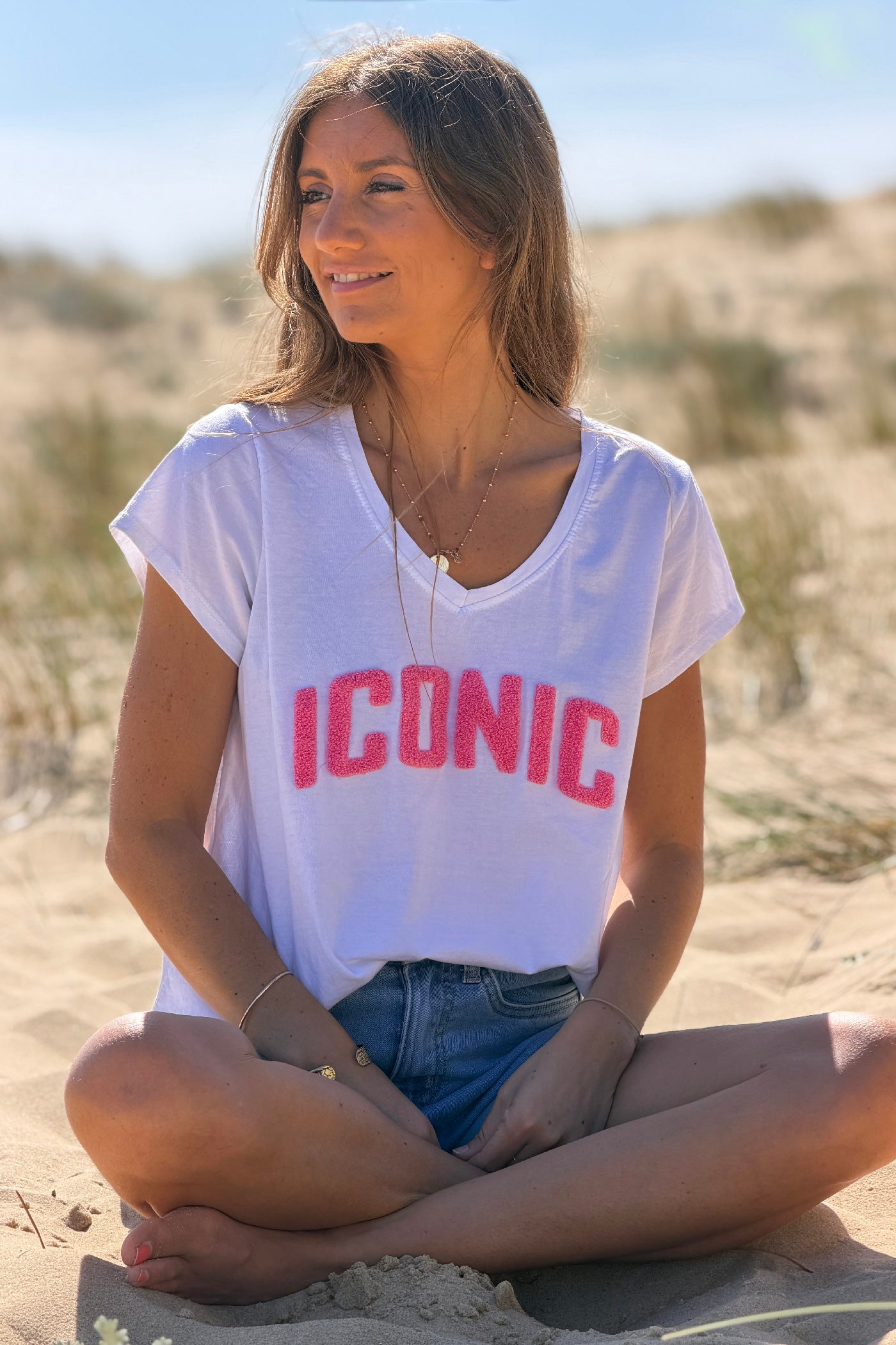 Pink ICONIC Varsity Tee