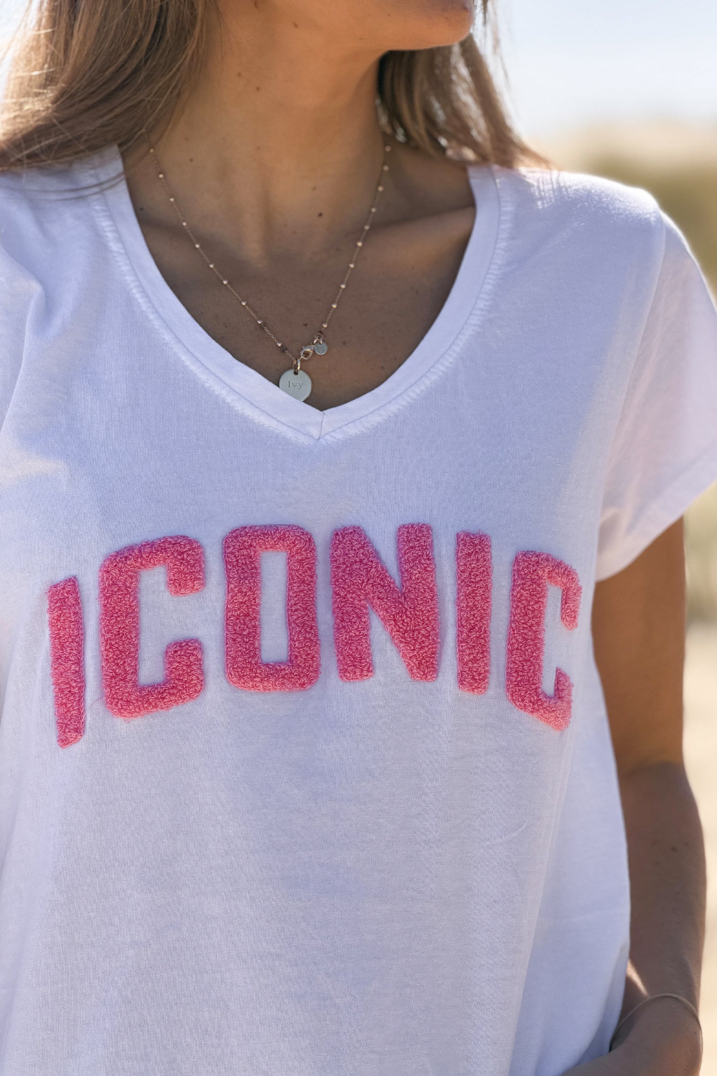 Pink ICONIC Varsity Tee