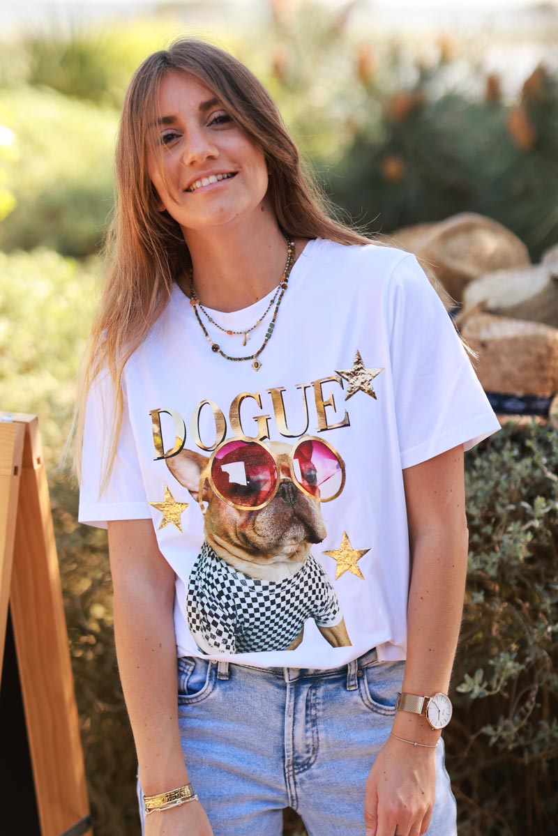 White “DOGUE” Fashion Star Tee 