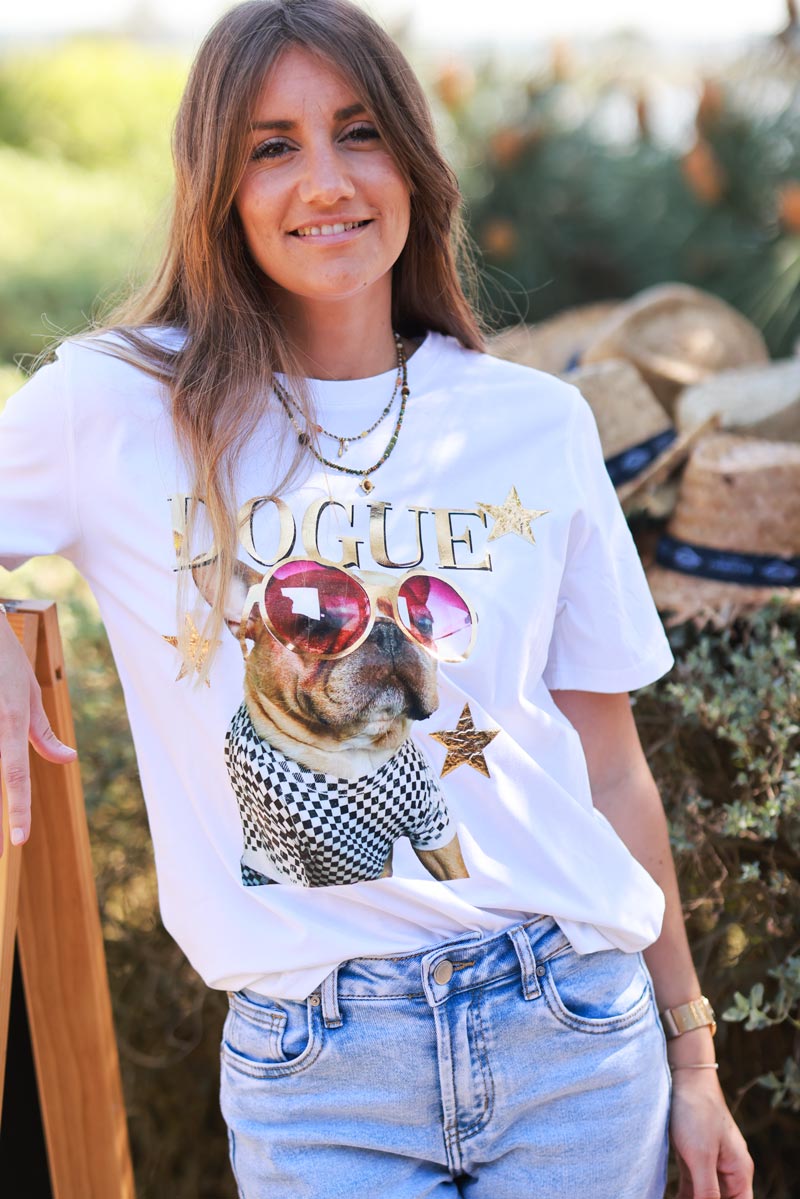 White “DOGUE” Fashion Star Tee 