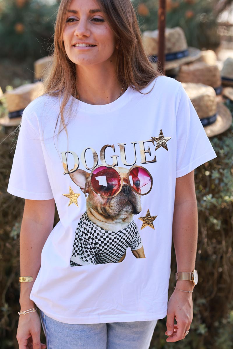 White “DOGUE” Fashion Star Tee 