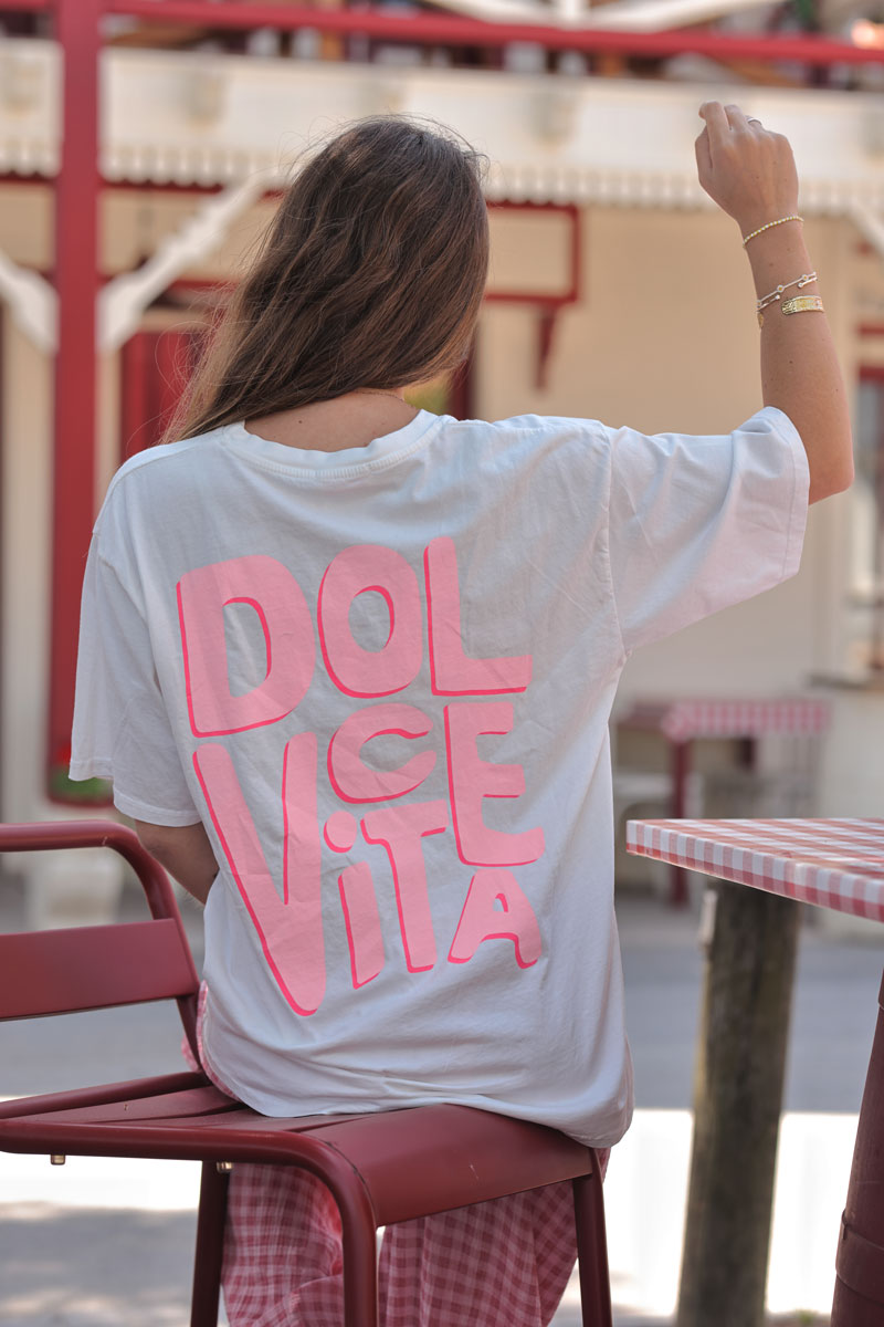White “Dolce Vita” Tee