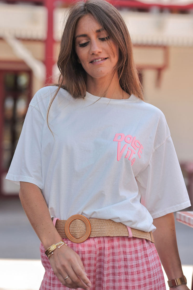 White “Dolce Vita” Tee
