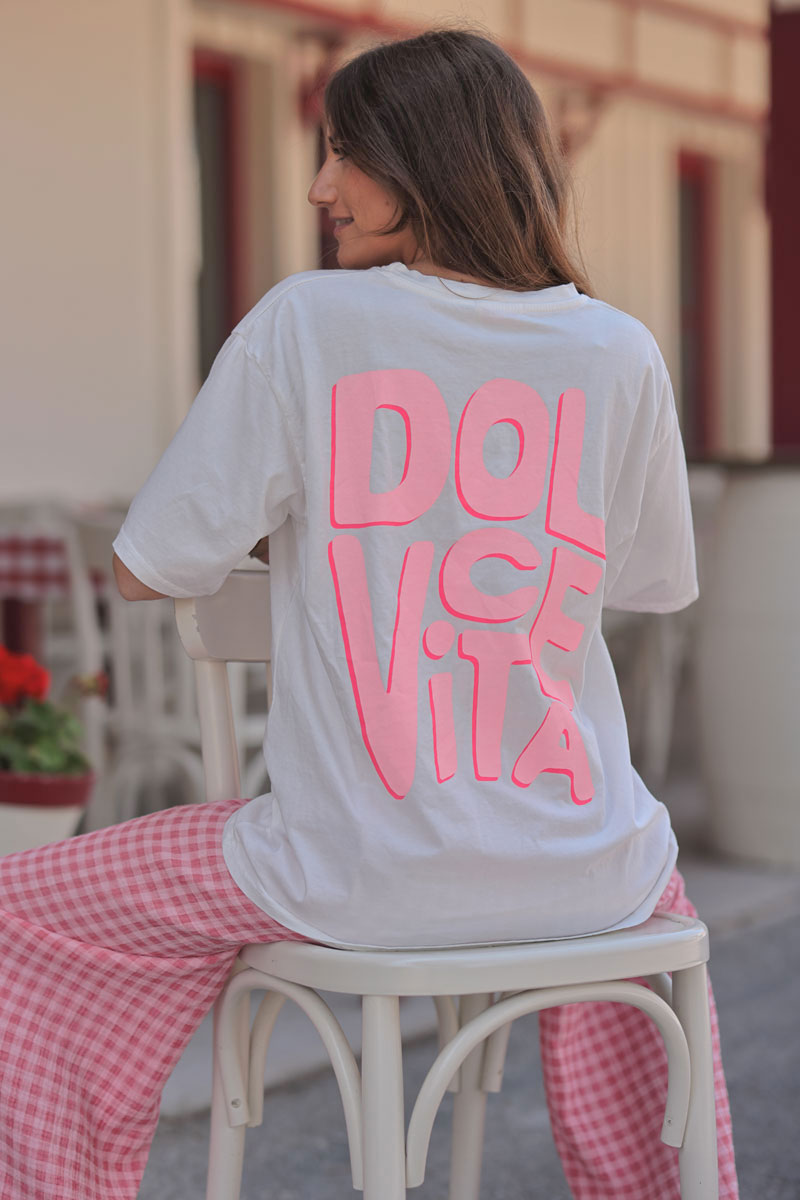 White “Dolce Vita” Tee