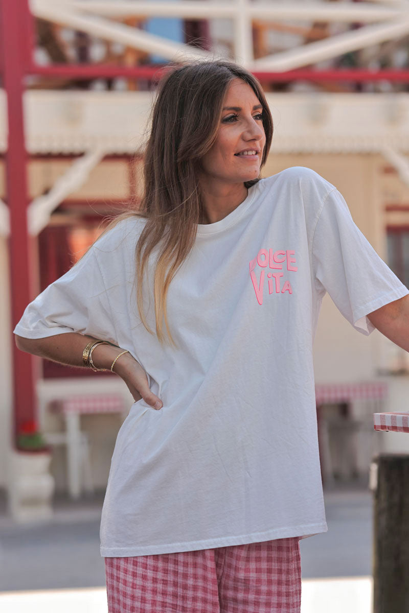 White “Dolce Vita” Tee