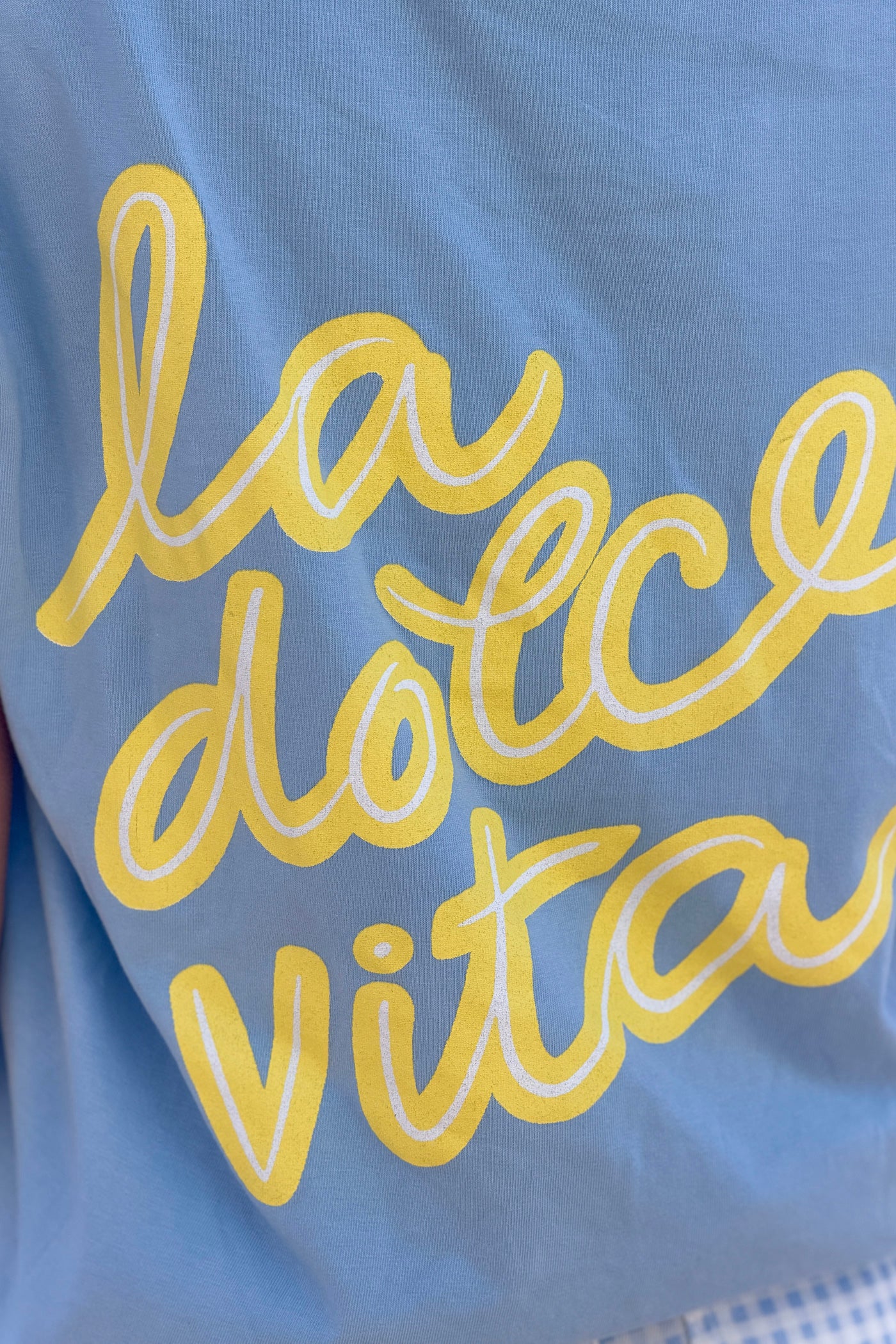 Tshirt bleu Dolce Vita finitions franges