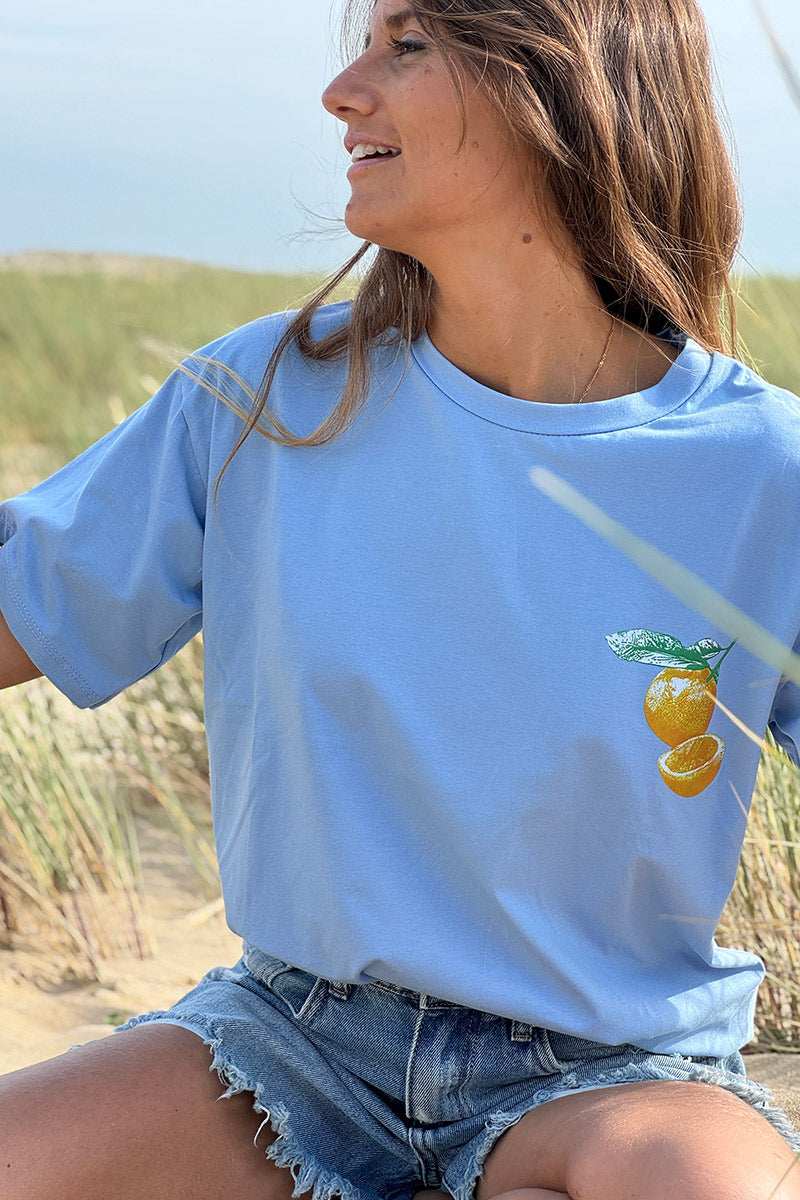 Blue Citrus Paradise Jersey Tee