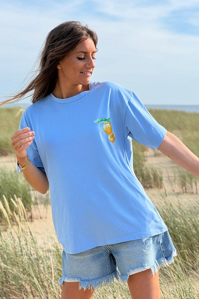 Blue Citrus Paradise Jersey Tee