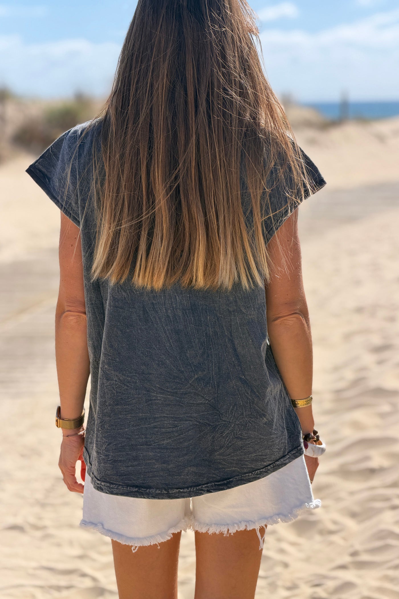 Heather Gray “Ibiza Love” Beaded Vintage Tee