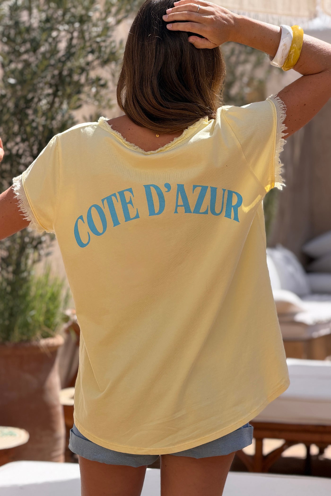 Butter Yellow “Cote d’Azur” Beachy Tee