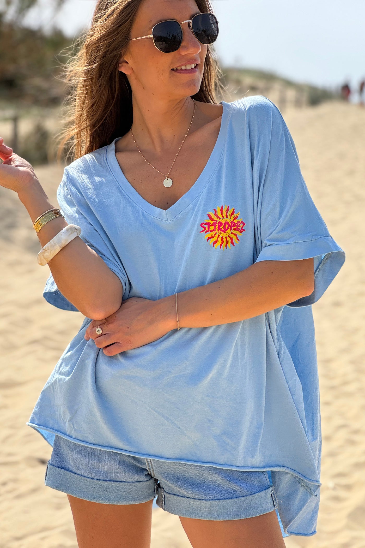 Blue St. Tropez Sun Vintage T-Shirt