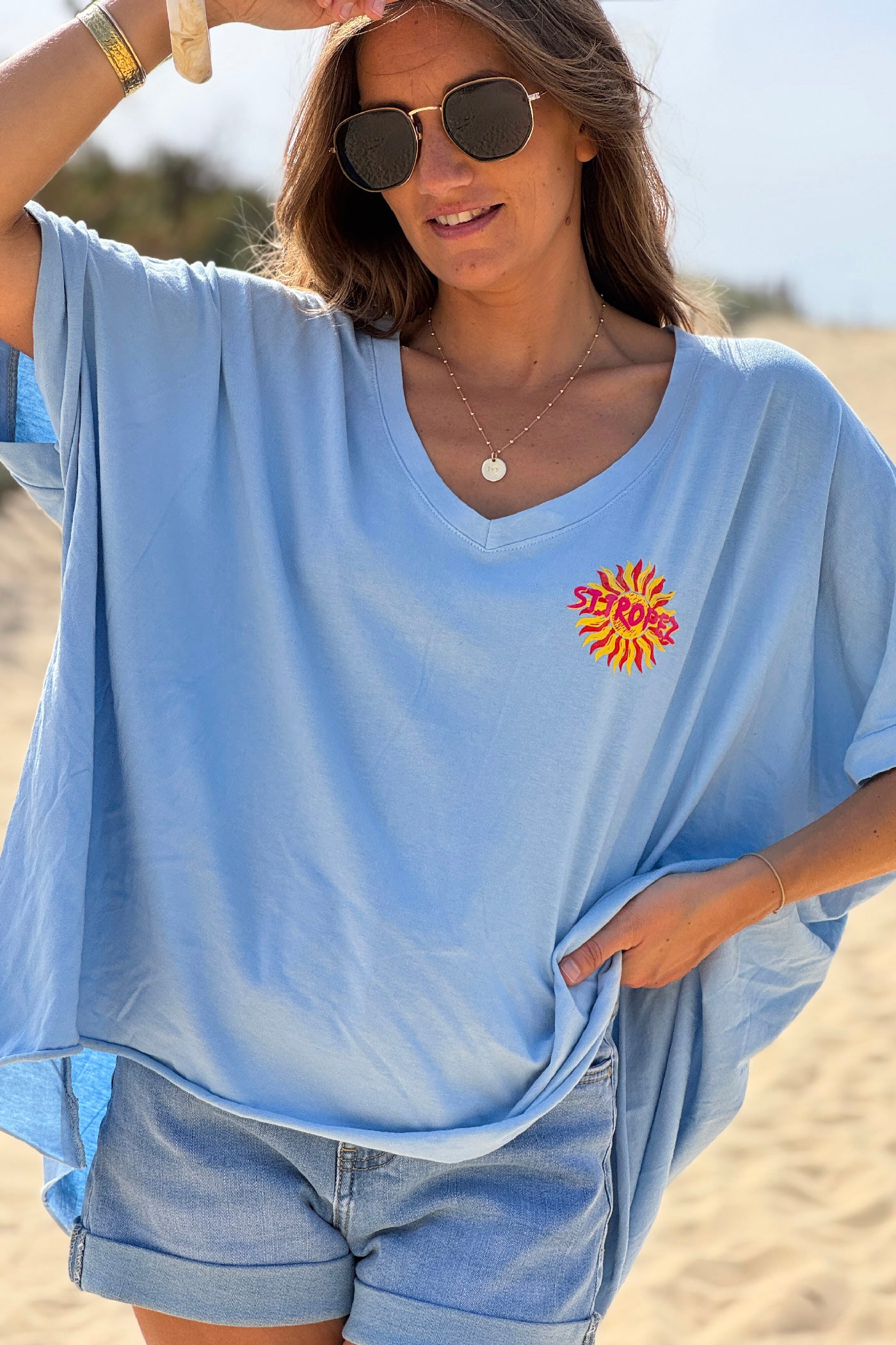 Blue St. Tropez Sun Vintage T-Shirt