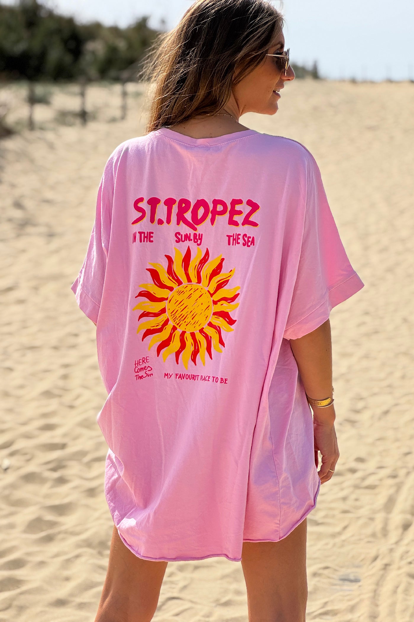 Pink St. Tropez Sun Vintage T-Shirt