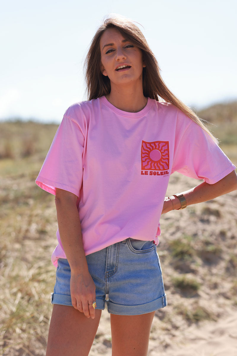 Light Pink Le Soleil Jersey Tee
