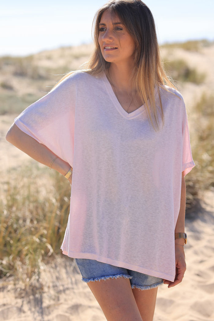 T‐shirt à manches chauve‐souris en coton Cool Touch pour femme | MUJI