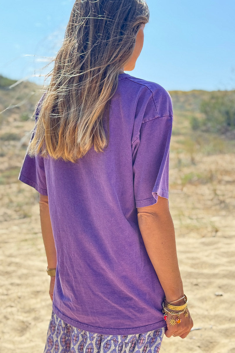 Purple “CIAO” Italian Tee