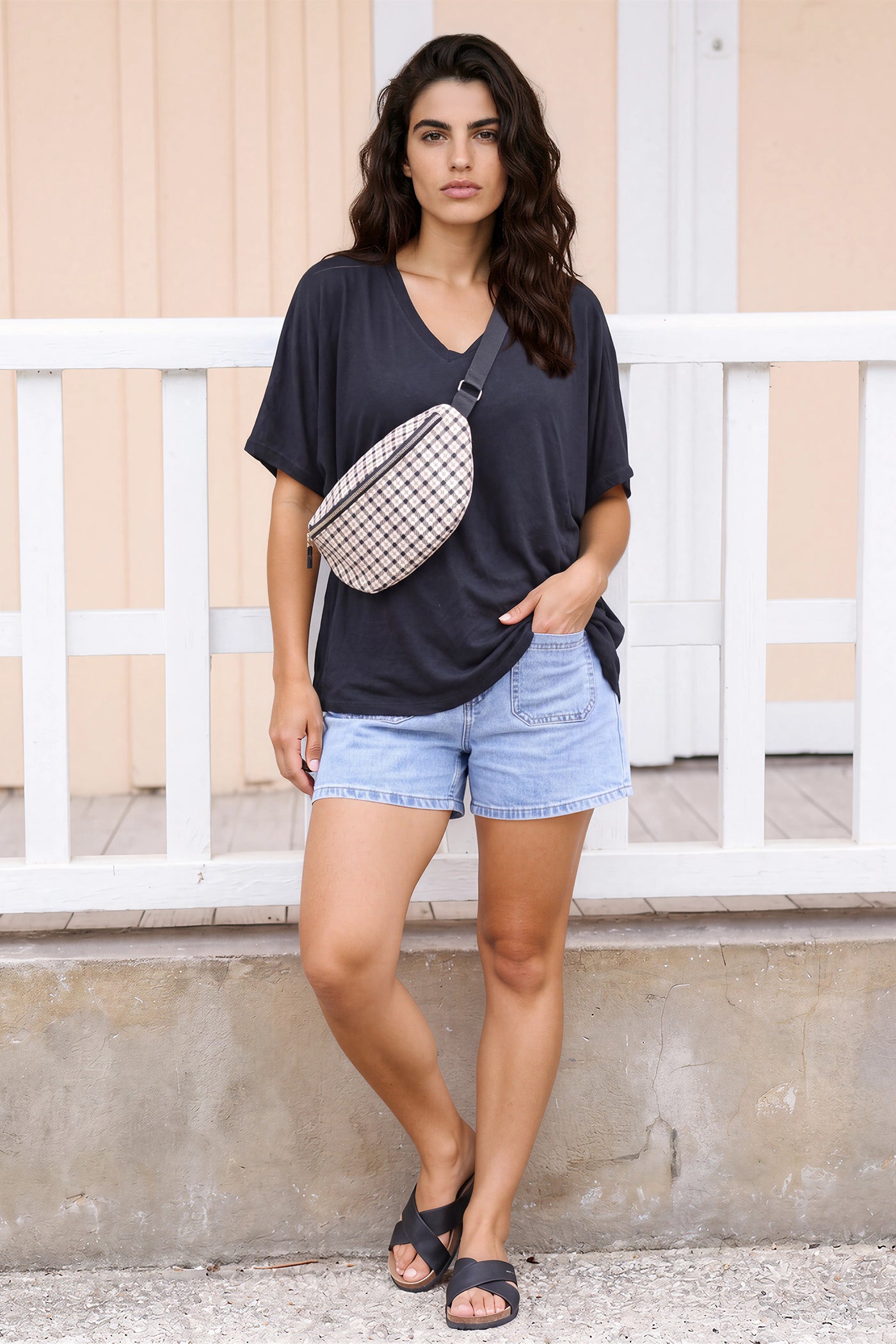 Black relaxed fit batwing super soft t-shirt