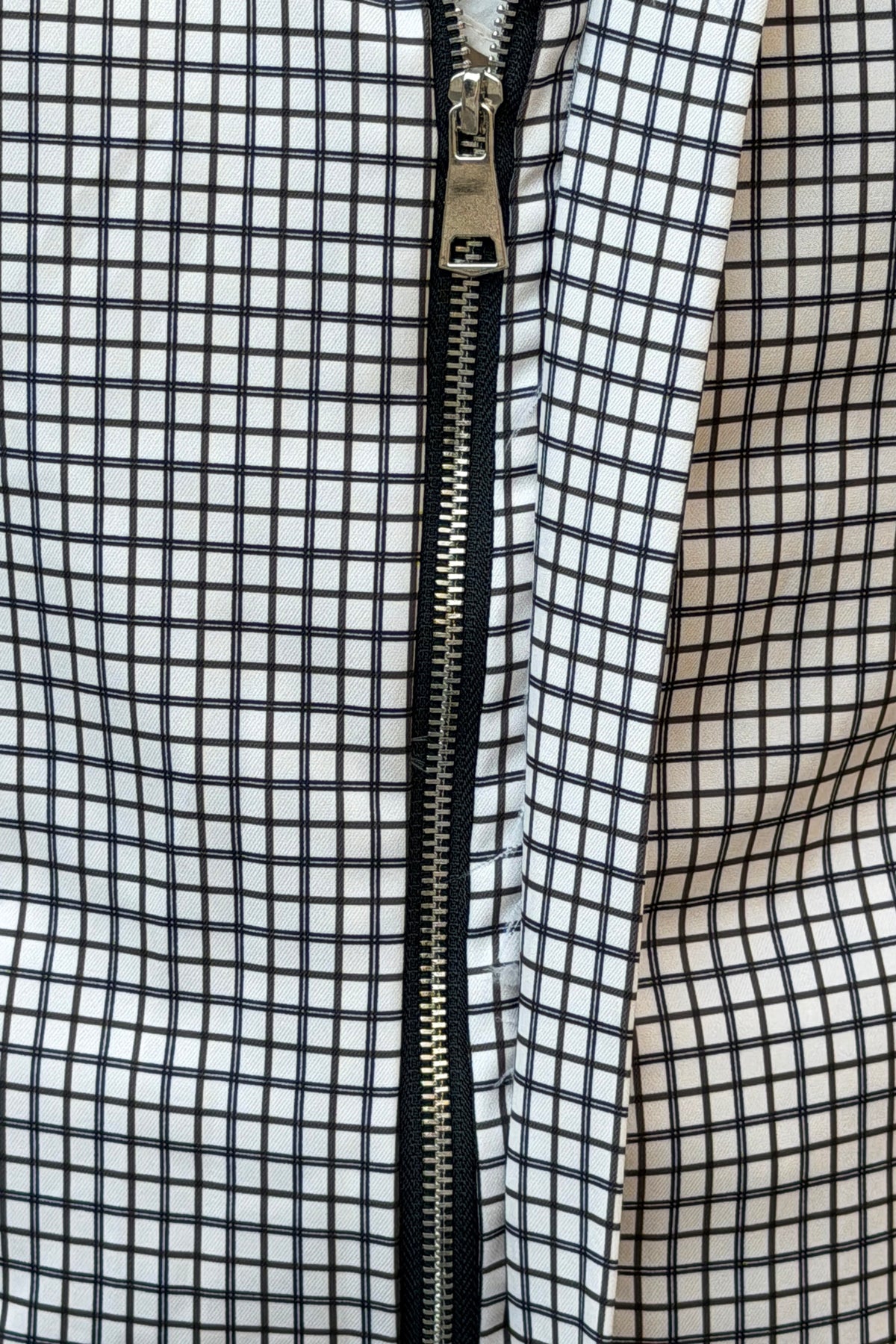 Cream Tattersall Plaid Twill Jacket
