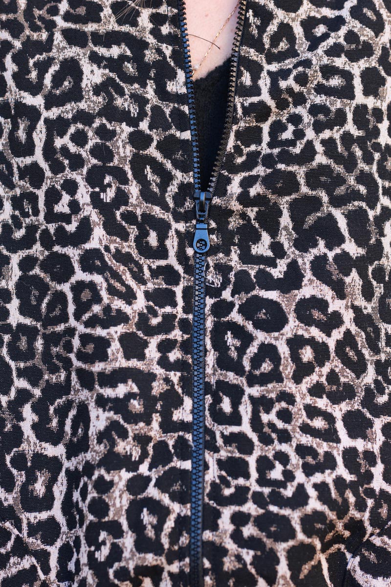 Leopard Print Windbreaker Jacket