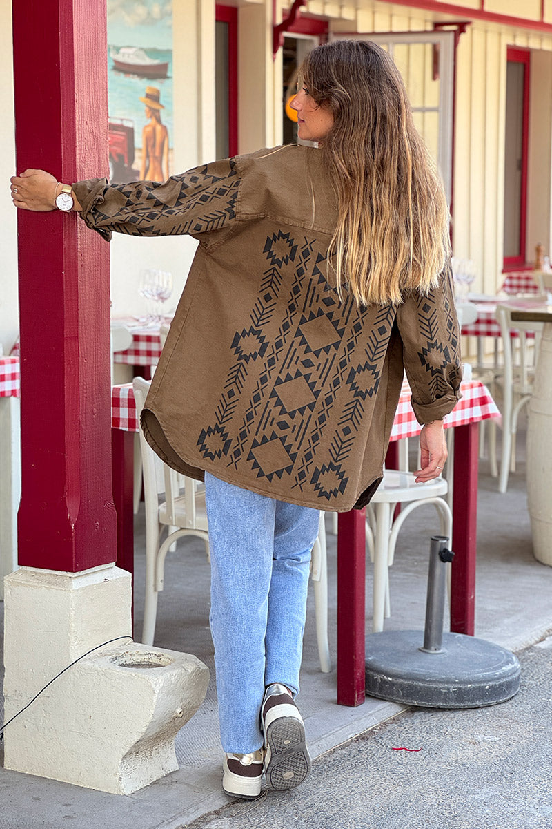 Camel Southwest Denim Shirt Jacket