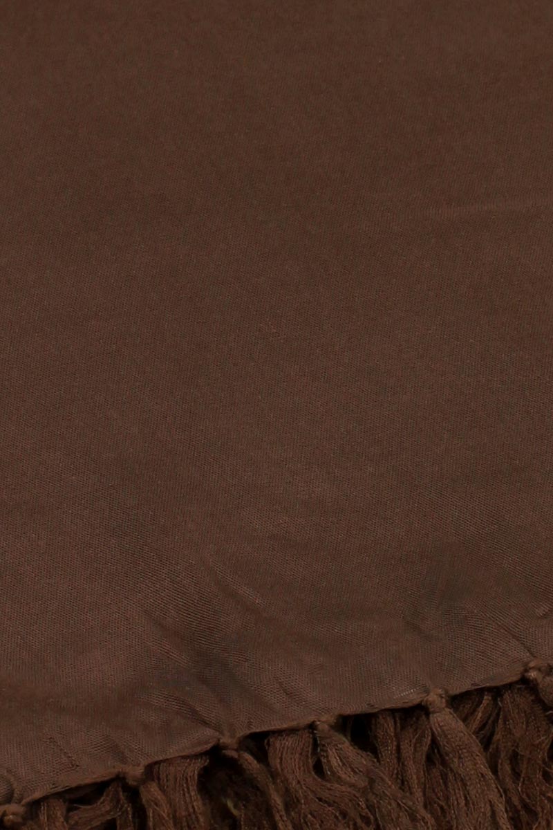 grand paréo marron uni serviette plage couleur chocolat vacance 016