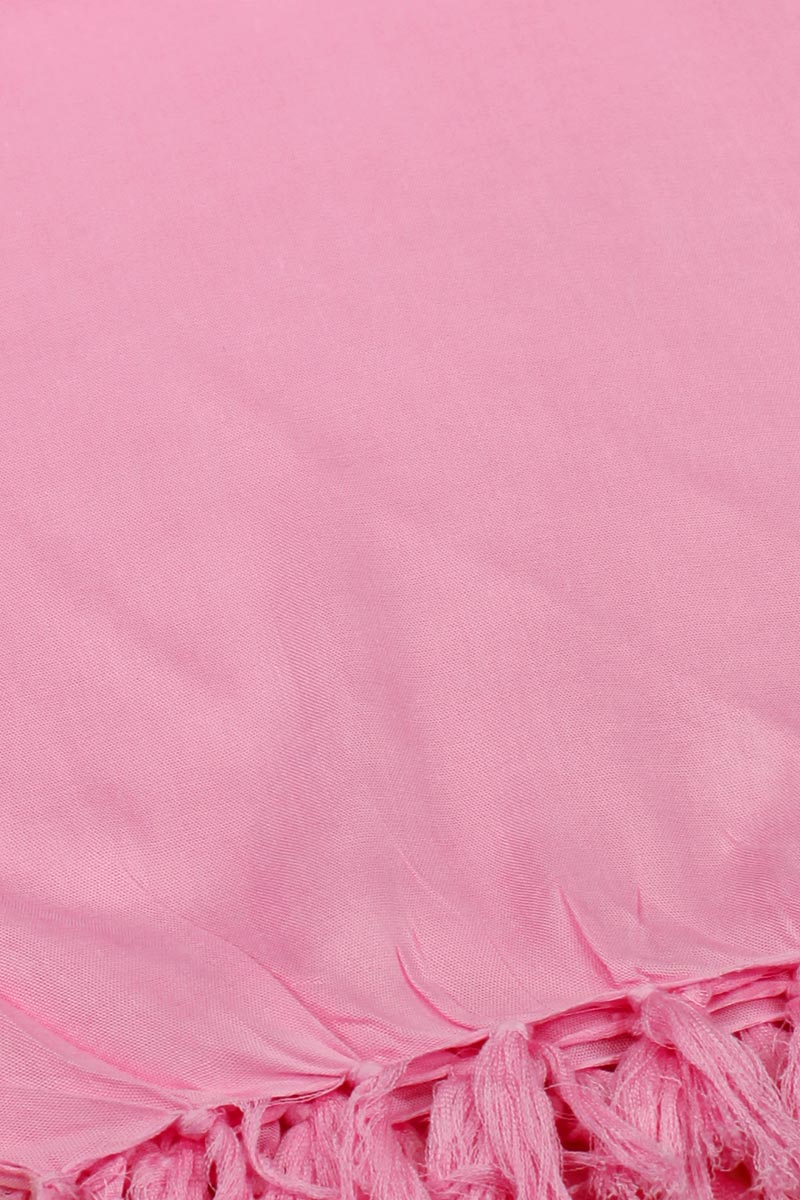 grand paréo rose uni serviette plage couleur pastel vacance 007