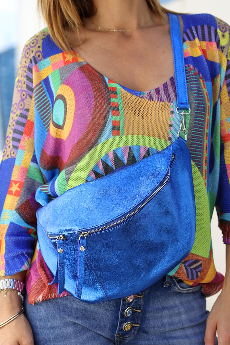 Sac banane shop bleu